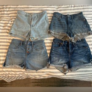 Lot of 4 pairs of Madewell short. Lightly used- never worn